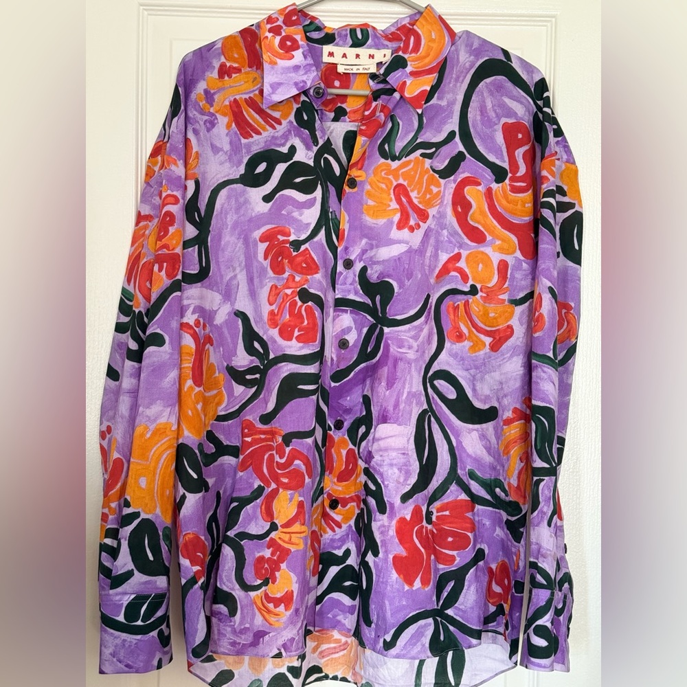 Marni, tropical print blouse